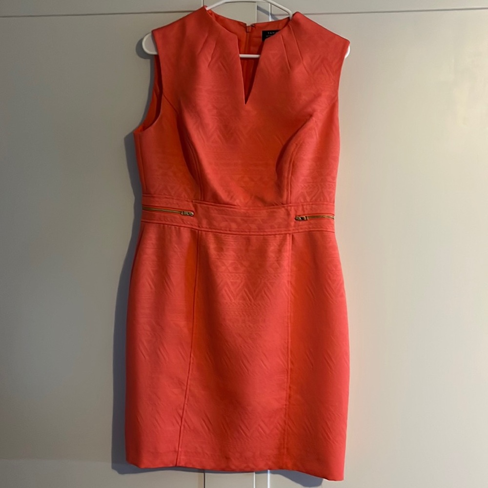 Coral cocktail dress